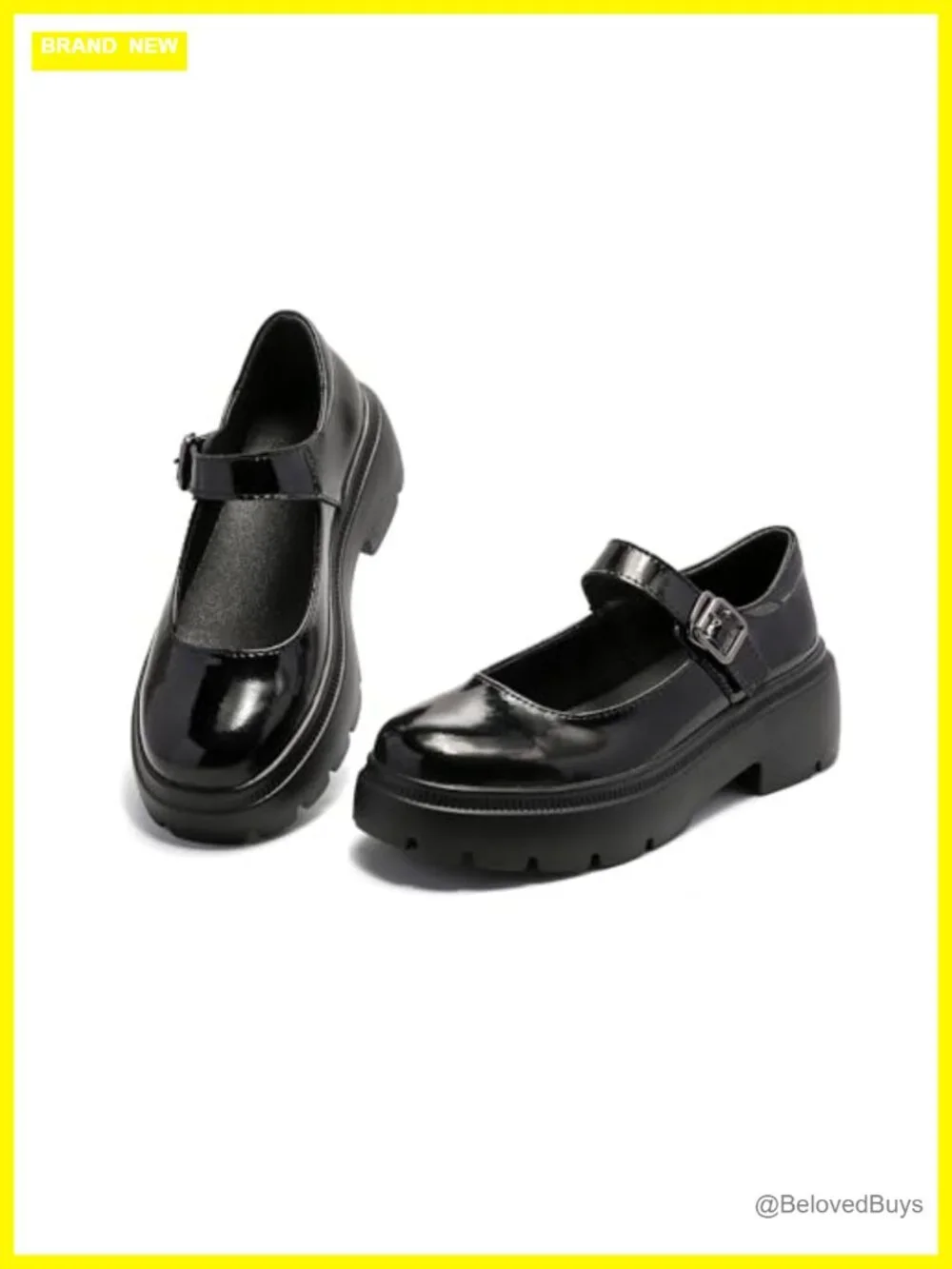 Vintage Mary Jane Platform Pumps – Chunky Low Heel Round-Toe Oxford Dress Shoes